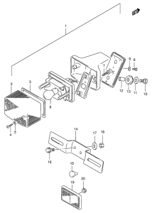DF125 Задний комбинированный сигнал