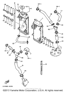 YZ250U Радиатор и Патрубки