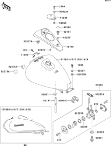 BN125 Топливный бак