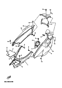 YP125E Боковая крышка
