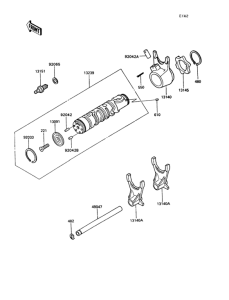 ZX400 Валы и вилки переключения передач