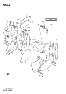 VL800 Обтекатель задний