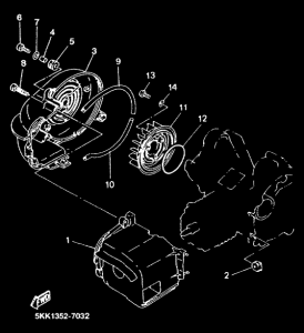 YN100 Воздухоотвод и вентилятор
