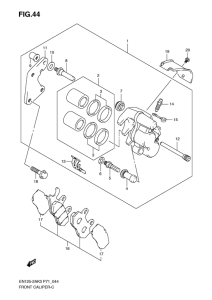 EN125 Передний суппорт