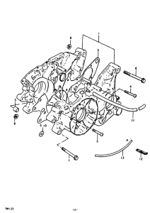 RM125 Картер двигателя
