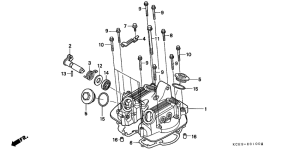 XR250R Крышка головки цилиндров