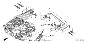 ST1300P (ABS) Throttle body (component parts)