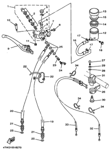 TZ250 Главный тормозной цилиндр
