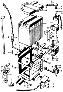 CB450 Battery + rectifier + magnetic switch