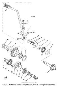 XS850SH Кик стартер