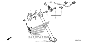 VT750RS Подножка