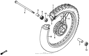 CT90 Переднее колесо