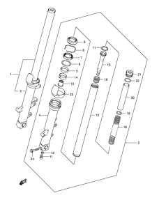 AN650 (ABS) Демпфер передней вилки