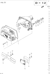 GSX400 Задний комбинированный сигнал