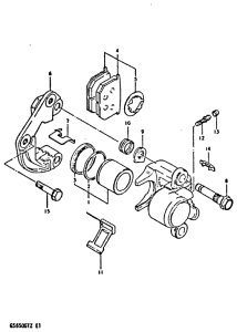 GS650 Передний суппорт тормозной