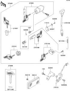 BN125 Замок зажигания