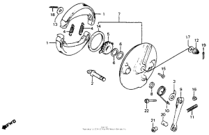 CM200 Передний тормоз