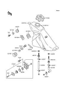 KLX250 Топливный бак