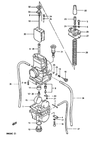 RM80 Carburetor assy