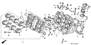 VFR750R Головка цилиндров