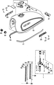 CB360 Топливный бак
