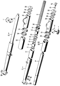 CB175 Cb175 front fork k4-k6