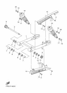 XVS950C Rear arm & suspension