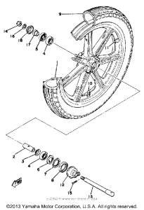 XS400SH Переднее колесо