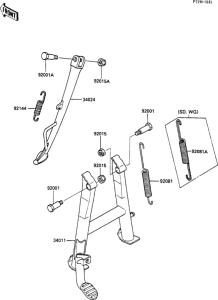 ZX600 Подножка
