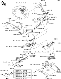 ZX1000 Side covers / chain cover(1 / 2)
