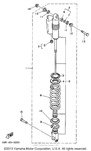 YZ125A Амортизаторы задние