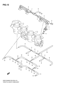 GSX-R1000 Throttle body hose / joint