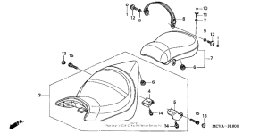 VTX1800R2 Seat (vtx1800r)