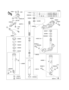 EL250 Front fork(1 / 2)(el250-f2 / f3 / f4)