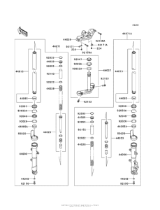 EX300 Передняя вилка