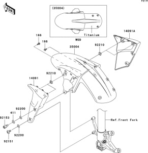 ZX636 Крыло переднее