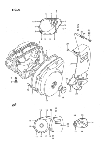LS650 Crankcase cover ass`y  (v