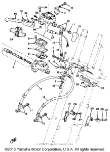 XS1100E Front master cylinder-brake hose