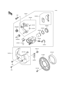 KDX125 Передний тормоз