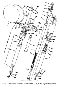 YZ100C Передняя вилка