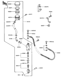 ZX600 Задний тормозной цилиндр