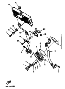 FZ600 FZ600U Масляный радиатор