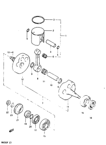 RM250 Вал коленчатый