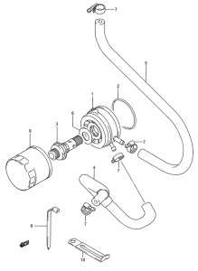 GSX-R750 Oil cooler - oil filter