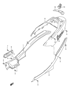 AJ50 Обтекатель задний