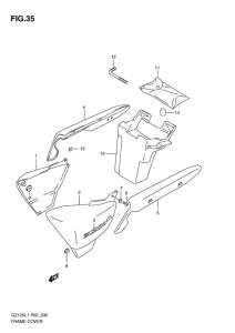 GZ125 Обтекатель задний