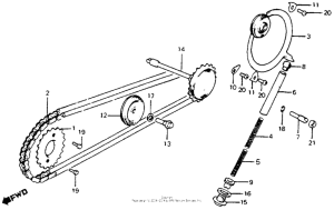 CT90 Cam chain + tensioner