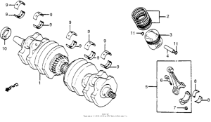 CB1000 Коленчатый вал и поршни