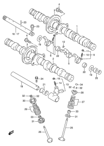GSF400 Распределительный вал  /  клапана