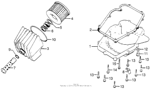CB750 Oil filter + oil pan